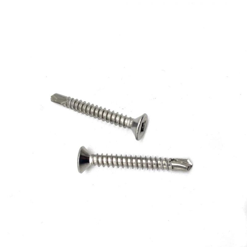 Stainless Steel 304 316 Countersunk Head Inner Square Groove Self-Drilling Screw