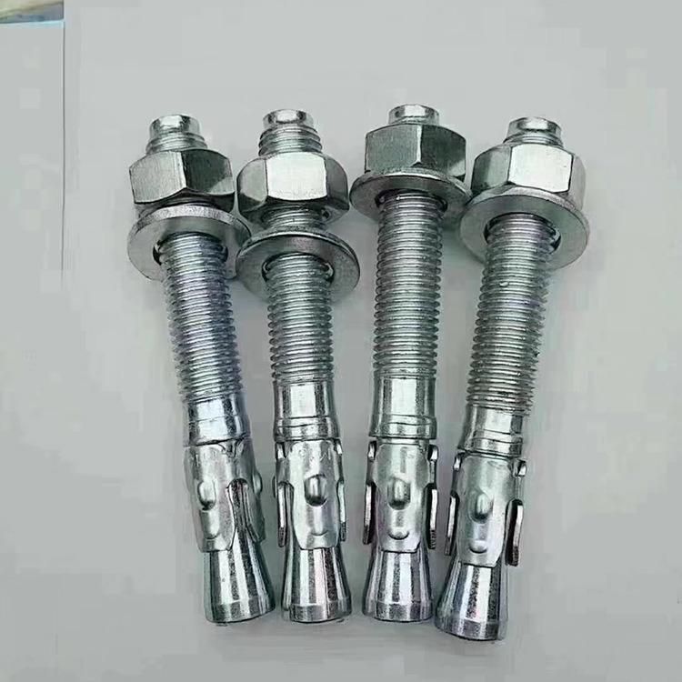 Fsteners Carbon Steel Wedge Anchor Bolt White & Yellow Color Zinc Plated Wedge Anchor Bolt