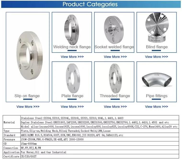 Forged Stainless Steel Blind Flange ASME B16.5 304 316 304L 316L