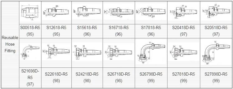 20511 Hydraulic Hose Fitting Metric Thread Hose Fitting Rubber Hose Crimping Fitting