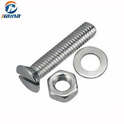 Stainless Steel Slotted Drivers Bolt &amp; Nut