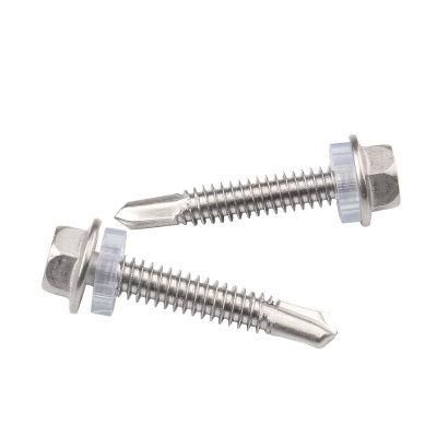 Stainless Steel 410 Indented Hex Washer Head Self Drilling Screws with Washer DIN571