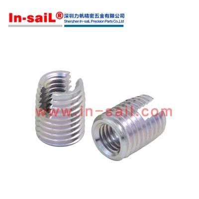 Screwed Inserts for Wood Applications, with Groove for Chips