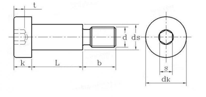 Stainless Steel Shoulder Bolt Screw Machine Screw