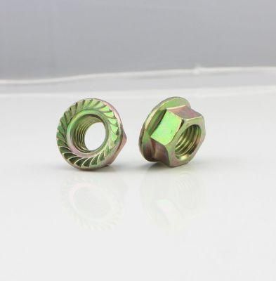 ISO 4161 DIN 6923 Carbon Steel Color Zine Hexagon Flange Nuts Hex Flange Nuts
