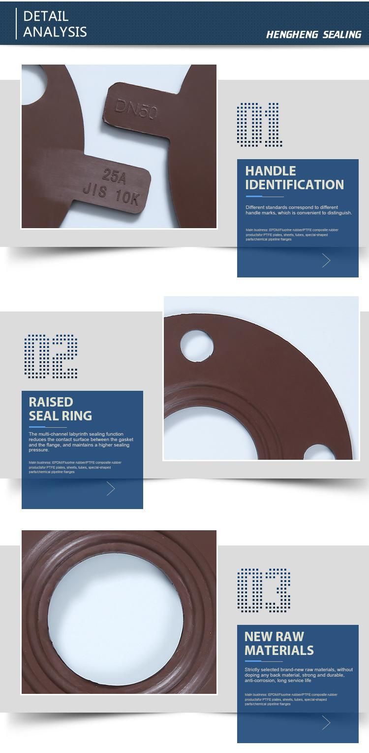 Full Standard High Performance Custom Heat Resistant Fluorine Concrete Pump Rubber Gasket Sealing Gasket Pipe FKM Gasket