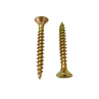China Wholesale Chipboard Screw C1022 Yellow Zinc Plated Chipboard Screw