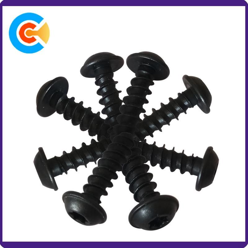 Carbon Steel/4.4/8.8/10.9 Black Zinc Pan Head Tapping Screws with Washer