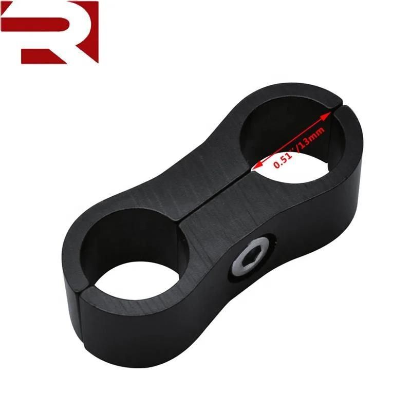An6 13mm Braided Oil Fuel Water Hose Adapter Tube Separator Clamp