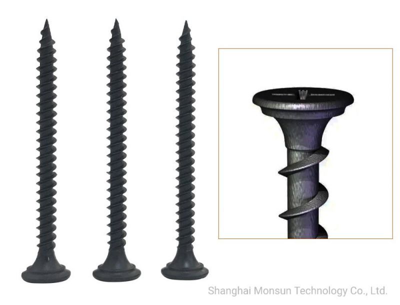 Screw Factory Bulk Supply High Quality Black Phosphate Bugle Undercut Head Philips Drive Coarse Thread Hardened Steel Drywall Screws