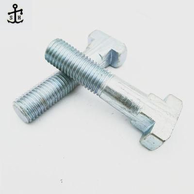 T Bolt Bolts and Nuts SS304 Zinc Coated Steel T Shape Bolt Made in China