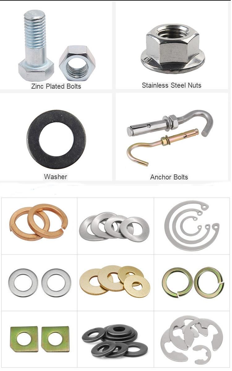 4.8 8.8 10.9 Carbon Steel Metal Flat Washer DIN9021 Zinc Plated Washers DIN125 Brass Plain Washer