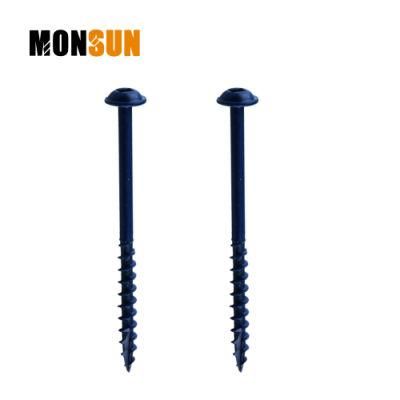 Round Washer Head Square Recess Black Type 17 Wood Screw