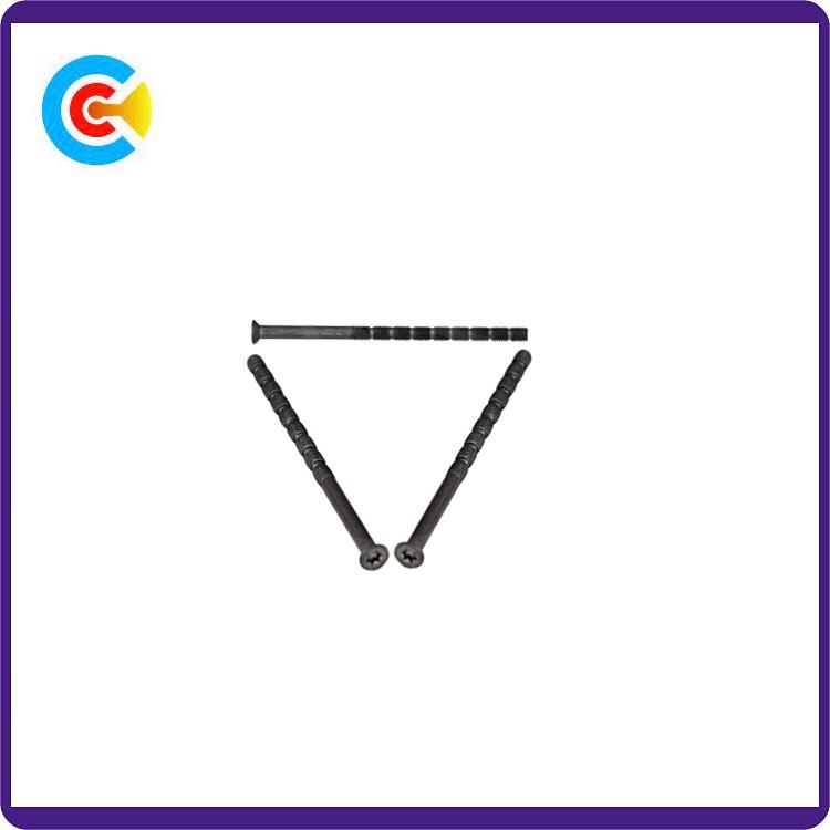 DIN/ANSI/BS/JIS Carbon-Steel/Stainless-Steel Flat Head Hand Twist Anti-Loose Bamboo Screws
