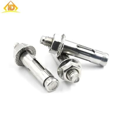 M14 M16 M18 M20SUS304 316 Brass Carbon Steelhex Flange Nut Spring Waher Anchor Foot Point Expansion Bolt M12