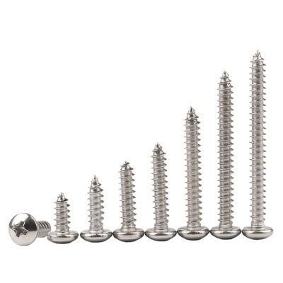 Factory Price Cross Recessed Pan Head Self Tapping Screws, Phillips Screws, Stain Steel 304/316, Carbon Steel