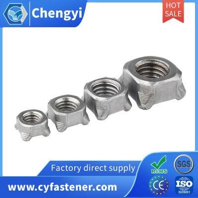 High Quality DIN928 Carbon Stainless Steel Plain Zinc Hot DIP Galvanizing Square Weld Nut