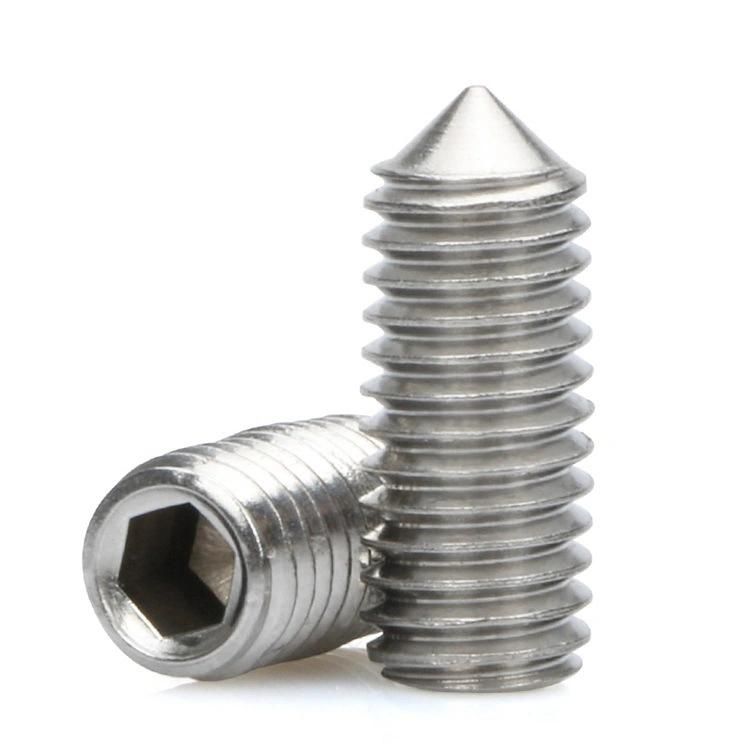 ISO4027 SS316 Hexagon Socket Set Screws with Cone Point
