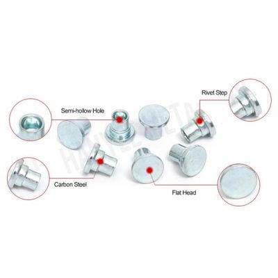Copper Plated Flat Head Semi Tubular Steel Rivet