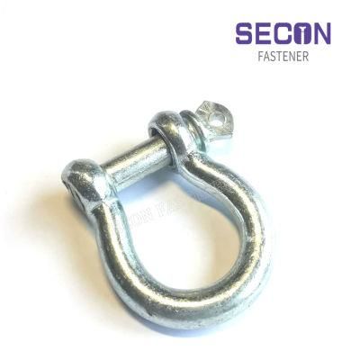 China Factory Wholesale Hardware Rigging 3/4&quot; 4.75t Galvanized Us Type G209 Anchor Shacke Steel Forged Lifting D Ring Bow Shackle