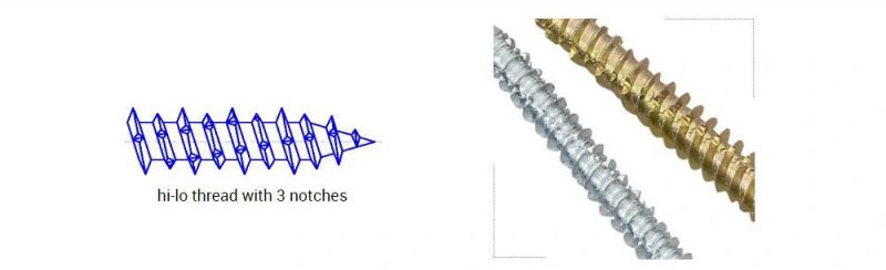 Notched Thread Torx Drive Hi-Low Thread Concrete Screw