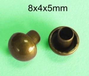 8x4x5mm Mushroom Hollow Rivets for Bags Shoes