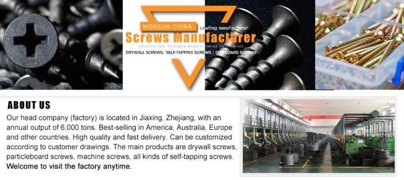High Quality Black Phosphated pH Recess Self Tapping Fine Thread pH #2 Plasterboard Drywall Screws