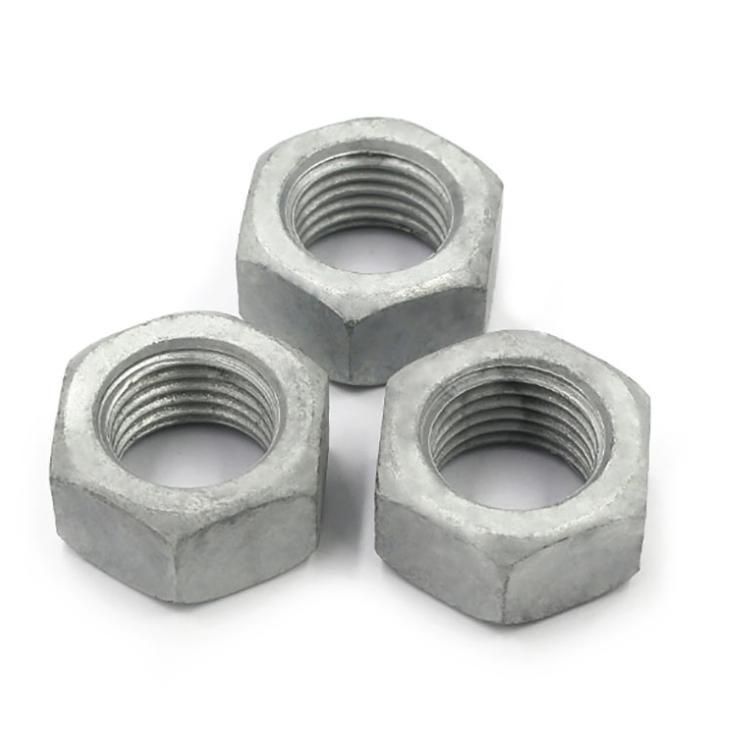 ASTM A194-2h 1/2" 5/8" 3/4" Inch Black/HDG Hex Nuts DIN 934