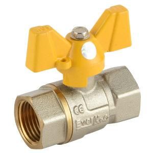 Anticorrosion Coating Nut Brass Ball Valve with Butterfly Handle