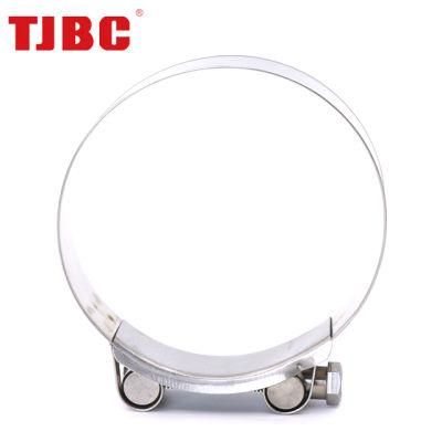 104-112mm Bandwidth T-Bolt Hose Unitary Clamps Semisteel Adjustable Heavy Duty Tube Ear Clamp for Automotive