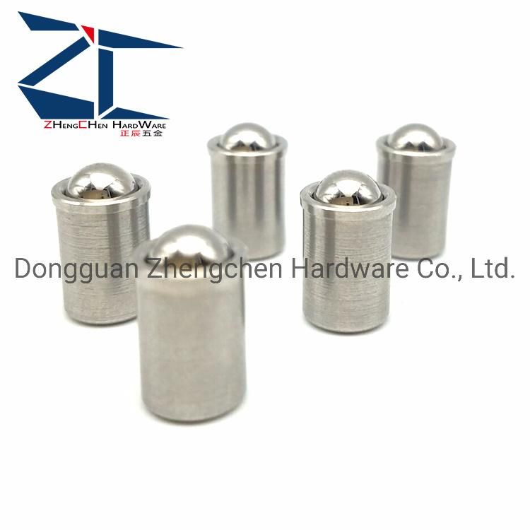 Stainless Steel 6mm Diameter 5mm Ball Press Fit Spring Plunger