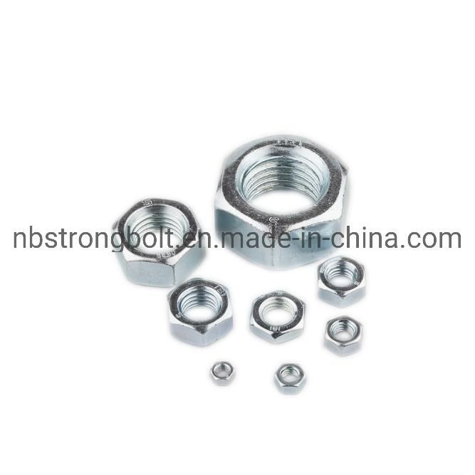 Hex Nut Self-Locking Thin Type with Zinc DIN982-1987