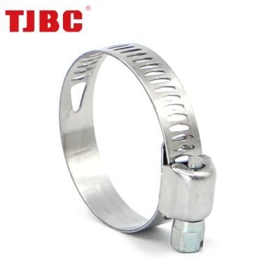 8mm Micro Perforated Adjustable W2 Worm Gear Pipe Clip American Type Gas/Oil/Water Hose Clamp, 6-16mm Bandwidth (0.25&quot;-0.62&quot;)