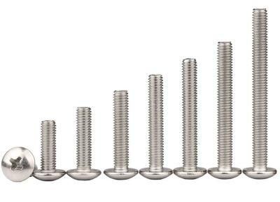 Stainless Steel Cross Large Flat Head Screw Mushroom Round Head Bolt Machine Wire Umbrella Head Screw M10-M12