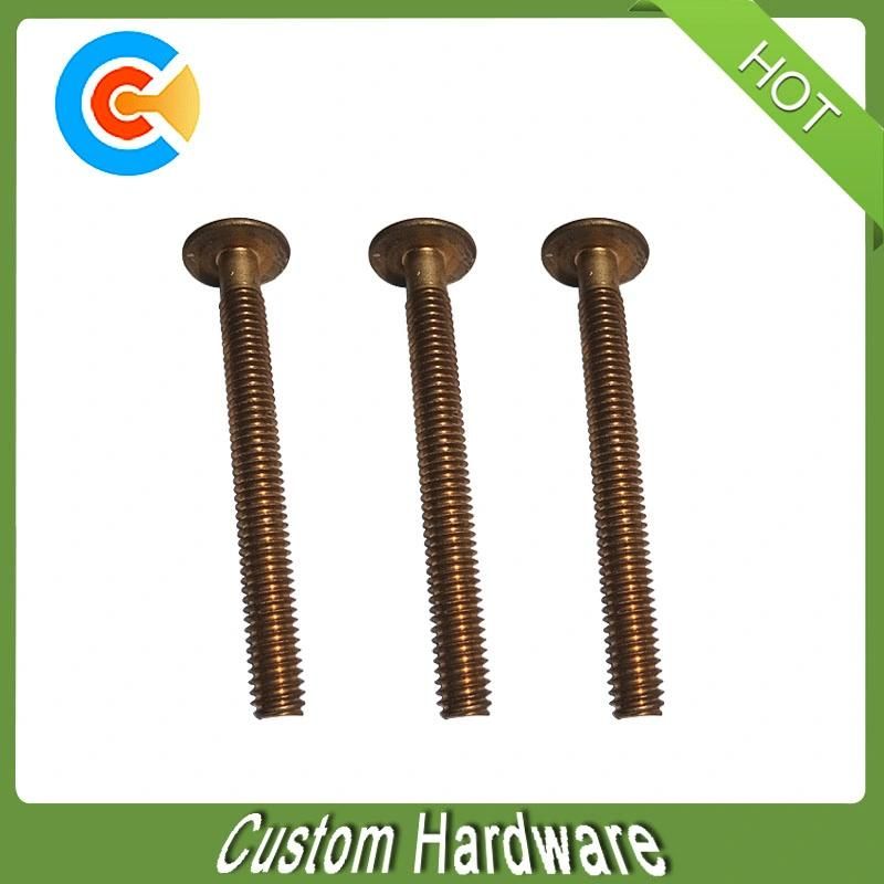 Brass Slotted Cheese Head Machine Screw Customized Round Head Brass