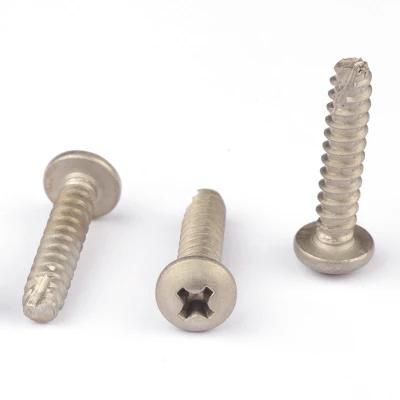 Titanium Cross Recessed Pan Head Cutting Tapping Screws with Scrape Point