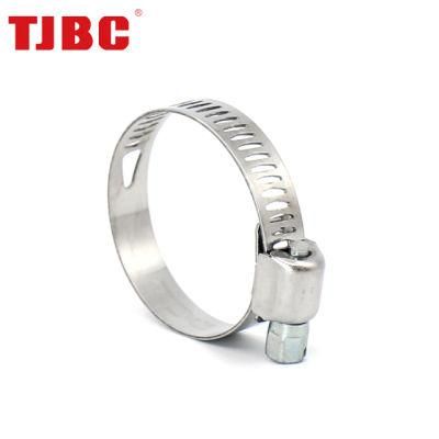 8mm Micro Perforated Adjustable W1 Worm Gear Pipe Clip American Type Gas/Oil/Water Hose Clamp, 11-20mm Bandwidth (0.44&quot;-0.78&quot;)