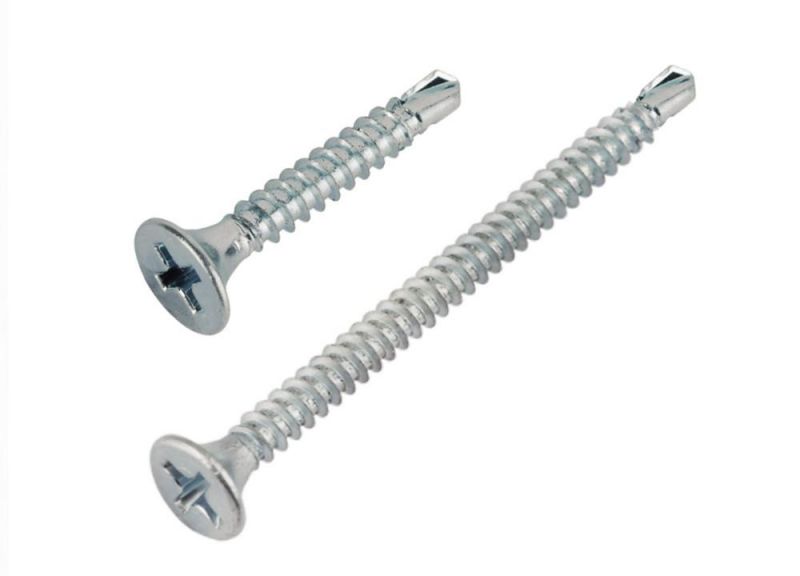 Yellow Clear Zinc Plated/Black Phosphate Steel Bugle Head Drill Point Fine Tjread Self Drilling Drywall Screws