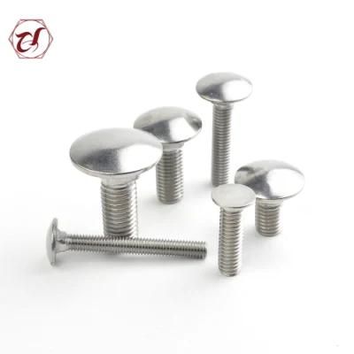 Stainless Steel SS304 Carrage Bolt DIN603 304 Coach Bolt Round Head Square Neck Bolt