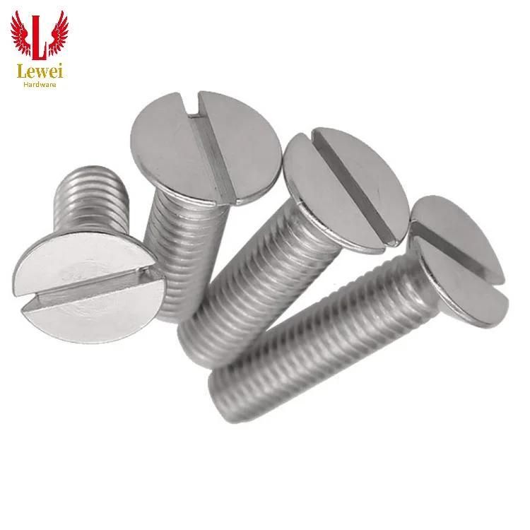 Factory Directly Sale Flathead Screw Stainless Steel, Carbon Steel Screw, Slotted Countersunk Head Screw, Slotted Machine Screw Hexagon Socket Head Cap Screw