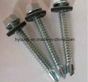 Hex Head Self Drilling Screw with Washer and Zinc Plated