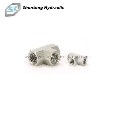 Hydraulic Hose Fittings Hydraulic Adaptor NPT Female Tee Stainless Steel Adaptors