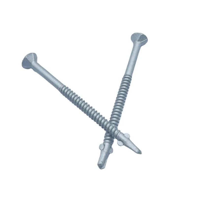 Flat Head Self Drilling Screw, with 6 Nibs, with Wings, Ruspert