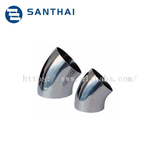 1 Inch 45/90/180 Degree Weld Tri Calmp Sanitary Stainless Steel Elbow with Good Prices
