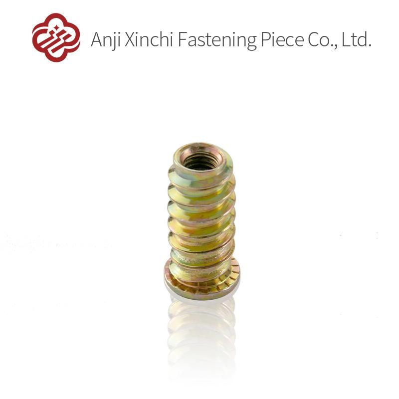 Full Thread with Step D Nut Color Galvanized Wood Furniture Connecting Nut