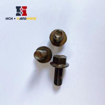 Black Zinc Flange Head Hex Full Thread Bolt