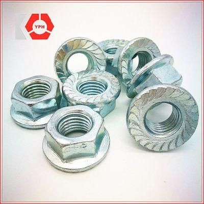 High Quality Carbon Steel Nut DIN6923 Cheap White Zinc Plated