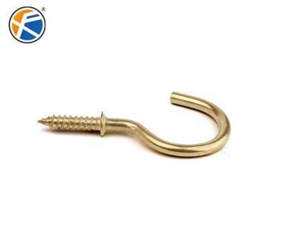 High Quality All Metal Copper Plated Cup Wall Hook Screw