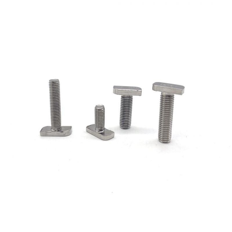 Auto Parts 304 316 Stainless Steel M6 M8 M10 T Head Bolts for Aluminum Profile
