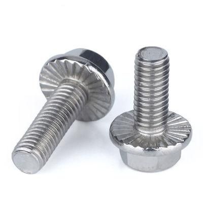 M16 M20 DIN6921 Stainless Steel Hex Head Flange Serrated Bolt